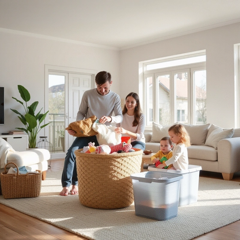 room-by-room decluttering guide for busy families