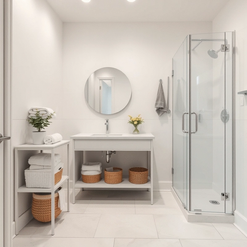 step-by-step guide to organizing a small bathroom